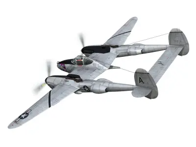 Lockheed P-38 Lightning - Vagrant Virgin 3D model