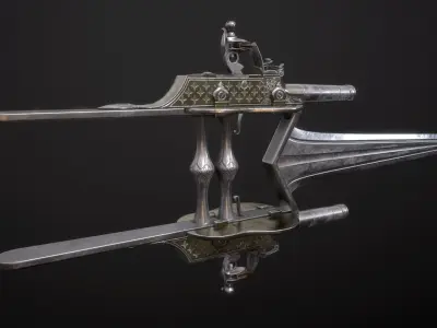 DEFENDER OF FAITH - Flintlock Katar Low-poly 3D model