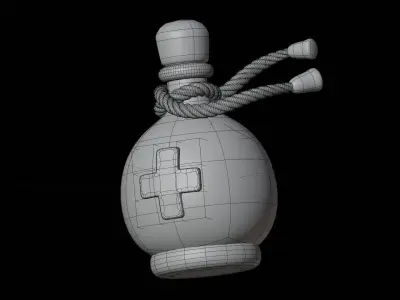 Health Potion 3D Illustration 3D model