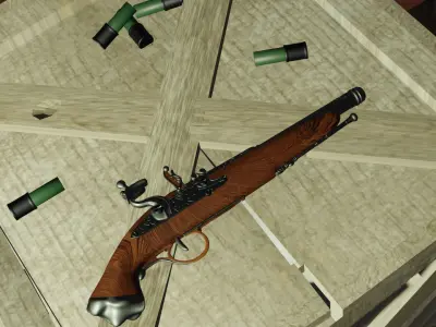 LowPoly Pirateship 3D model