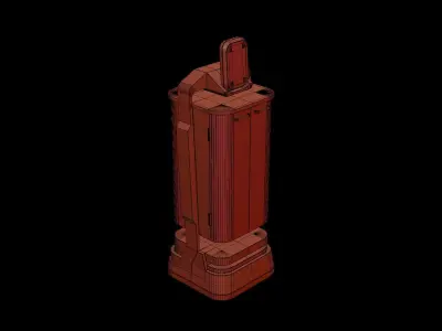AI Service Robot Low-poly 3D model
