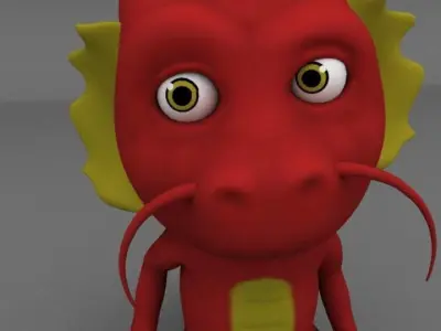 Pet Dragon  Low-poly 3D model