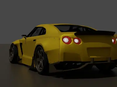 Nissan gtr r35 drift Free 3D model