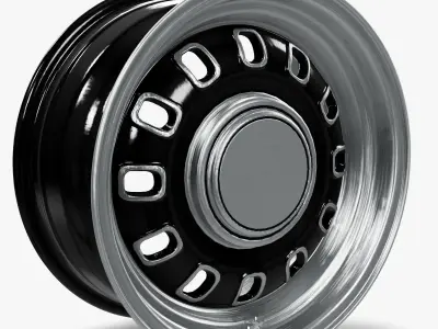 Legendary Wheel Co GT8 Wheel Black 4-Lug 3D model