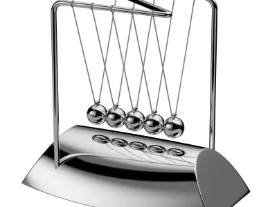 NewtonCradle03 balancing pendulum Free 3D model