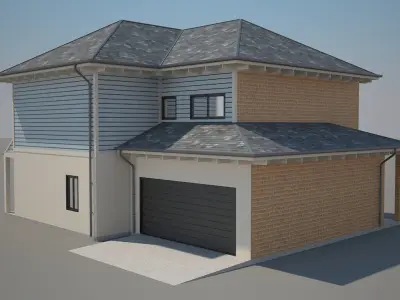  Cottage House 5 Low-poly 3D model