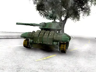 Drone Tank Low-poly 3D model