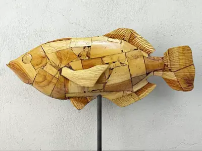 Driftwood Mosaic Fish by Palecek 3D model