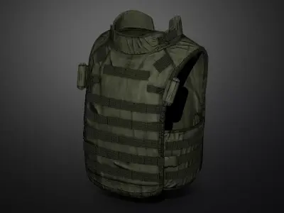 Army Vest 02 Low-poly 3D model