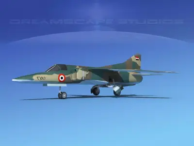 Mig-27 Flogger LP Egypt Low-poly 3D model