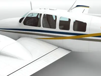 Beechcraft Baron 58 Aircraft 3D model