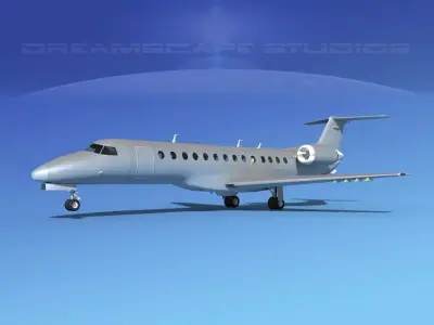 Embraer ERJ-135 Bare Metal 3D model
