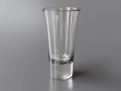 Free PBR Vodka Glass Free low-poly 3D model