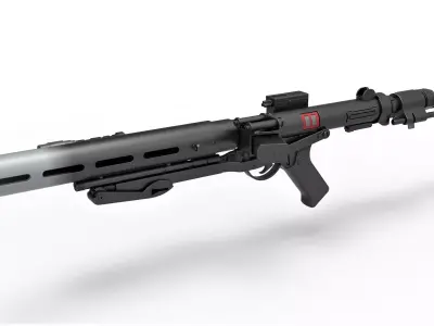 Death trooper blaster rifle E-11D Rogue One A Star Wars Story 3D model