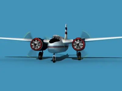 Douglas A-20G Havoc Civil Version V02 3D model