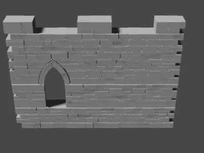 Castle wool 3D model  Low-poly 3D model