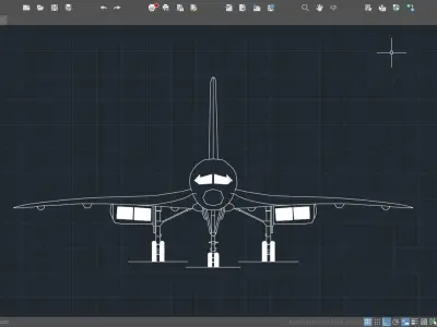 2D Concorde Aircraft 3D model