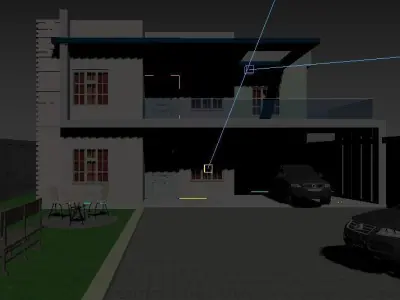 TWO STORY COMMERCIAL BUILDING MODEL 3D model Free 3D model