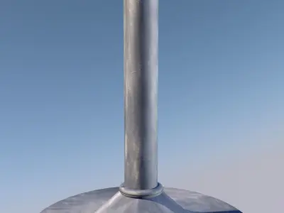 Leather bar stool 3D model