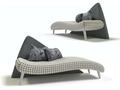 BIENNE ARREDA Pied de Poule Chaise Longue Free 3D model