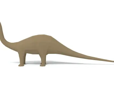 Low Poly Cartoon Diplodocus Dinosaur Low-poly 3D model