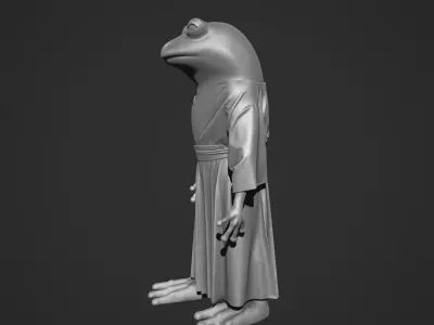 Frog in kimono Free 3D print model