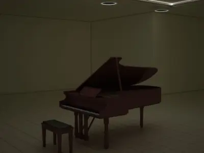 Piano Free low-poly 3D model
