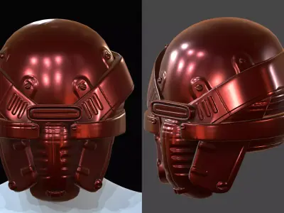 Helmet plastic mask protection  Low-poly 3D model Low-poly 3D model 3