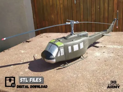 Bell UH-1 HUEY Iroquois - STL files for 3D printing 3D print model