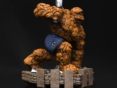 Fantastic 4 the Thing Statues 3D Model Ready to Print STL 3D print model