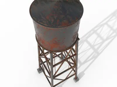 Water Tank Low-poly 3D model