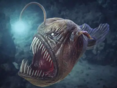 Angular FIsh Low-poly 3D model