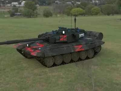 Weathered Wagner PMC T90A Tank  Low-poly 3D model