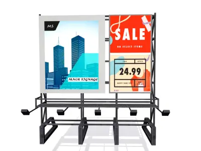 Rooftop billboard Low-poly 3D model