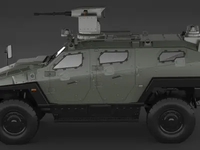 Yoruk Military Armored Vehicle 3D model