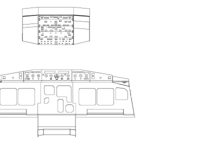 Homeamde a320 desktop cockpit  3D model