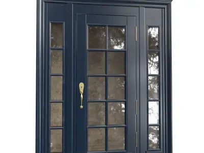 Entrance classic door 116 3D model