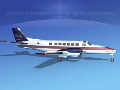 Beechcraft B99 US Air Express 3D model