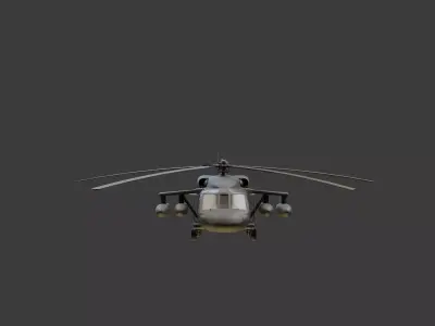 USA military helicopter black hawk 3D model