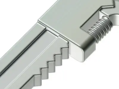 Steel Adjustable Spanner 3D model