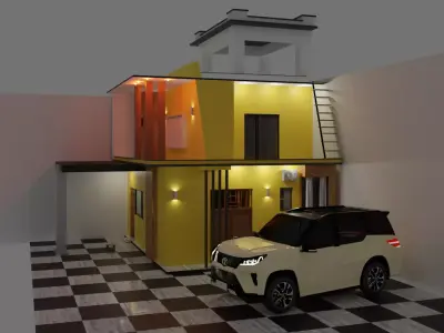 Toyota Fortuner Legender 3D Model For Unity Games Blender Low-poly 3D model