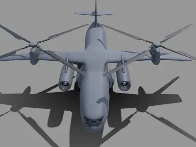 Kamov Ka-35 concept helicopter 3D model