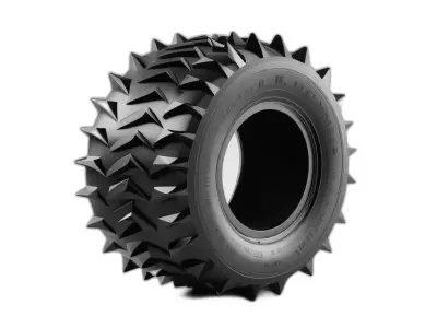 Heavy Duty OffRoad Tire Low-poly 3D model