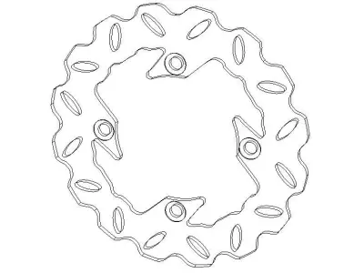 Arashi Rear Brake Disc Rotors 3D model