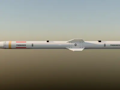 PL-15 Air to Air Missile Low-poly 3D model