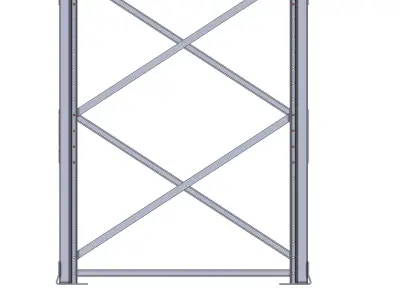 Pallet rack 9 meter height 3D model