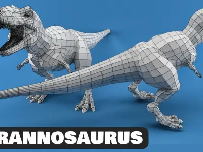 Dinosaur Mesh Low-poly 3D model