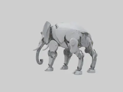 Robot version of a robot elephant model 3D model