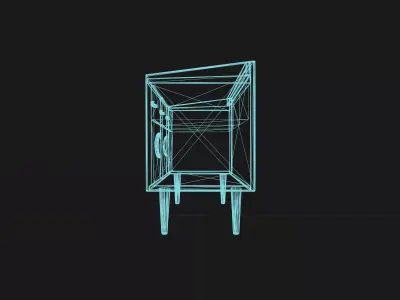 Nordic Sideboard Free low-poly 3D model