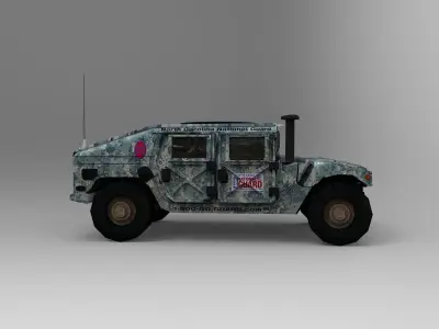 Hummer HMMWV Free low-poly 3D model